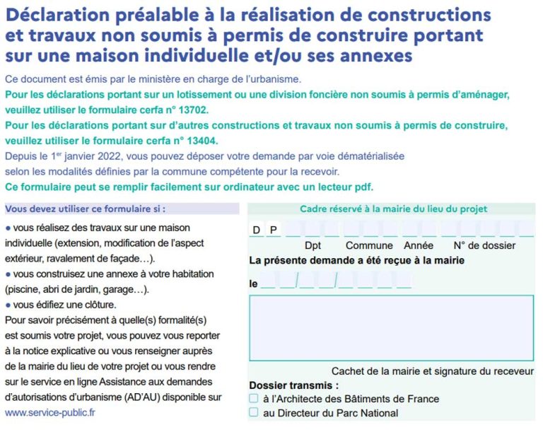 Comment faire une déclaration préalable de travaux ? - FRESC