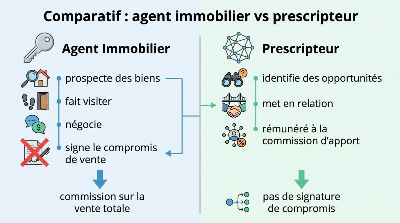 Comparatif : Agent Immobilier vs Prescripteur