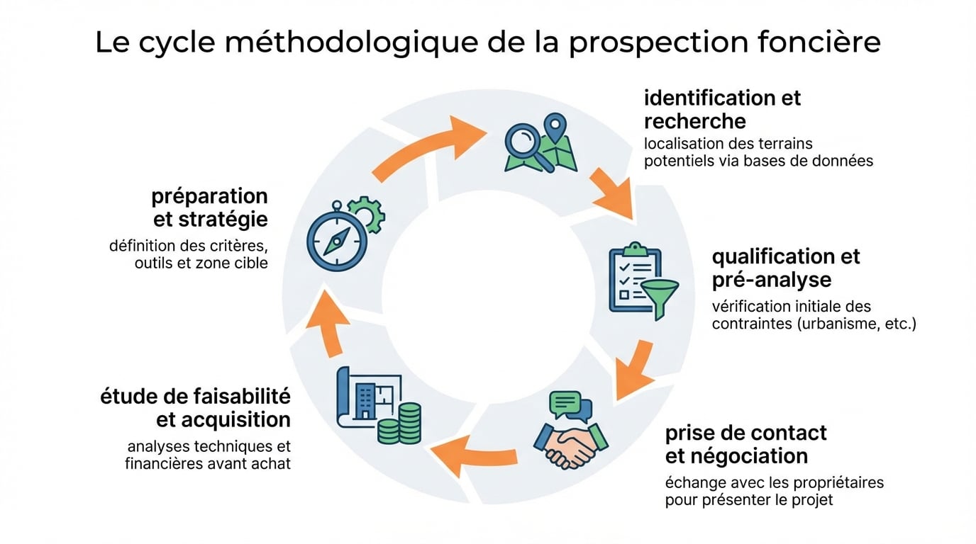 Le cycle méthodologique de la prospection foncière