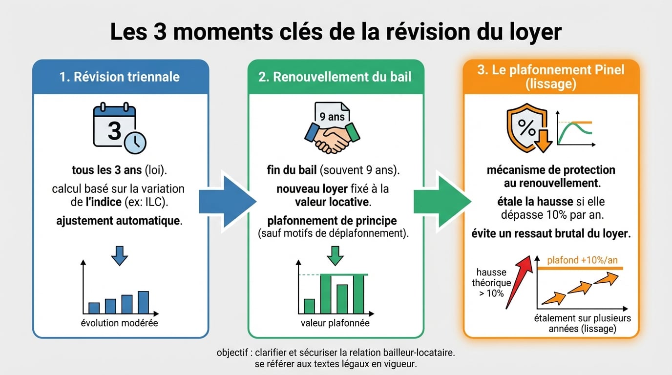Les 3 moments clés de la révision du loyer