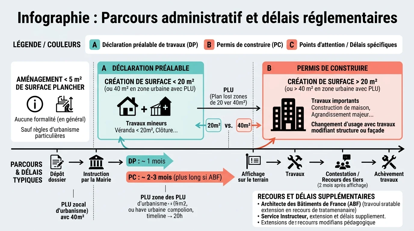 Infographie : Parcours administratif et délais réglementaires