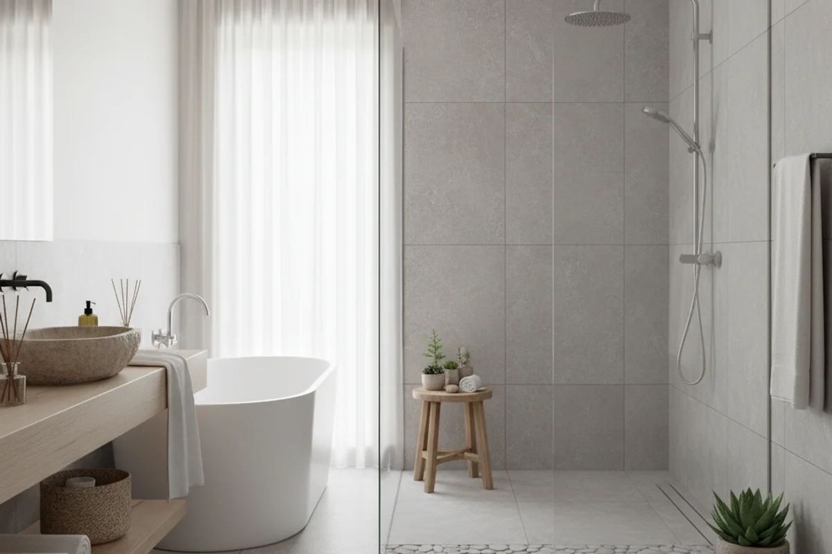 spa style shower