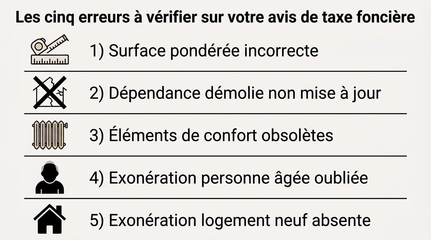 Les cinq erreurs à vérifier sur votre avis de taxe foncière