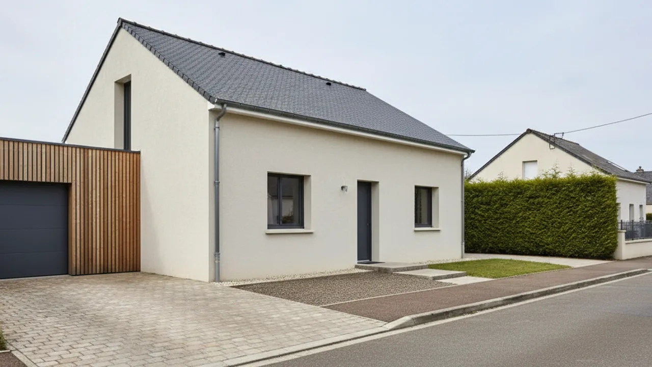 Maison individuelle avec extension visible
