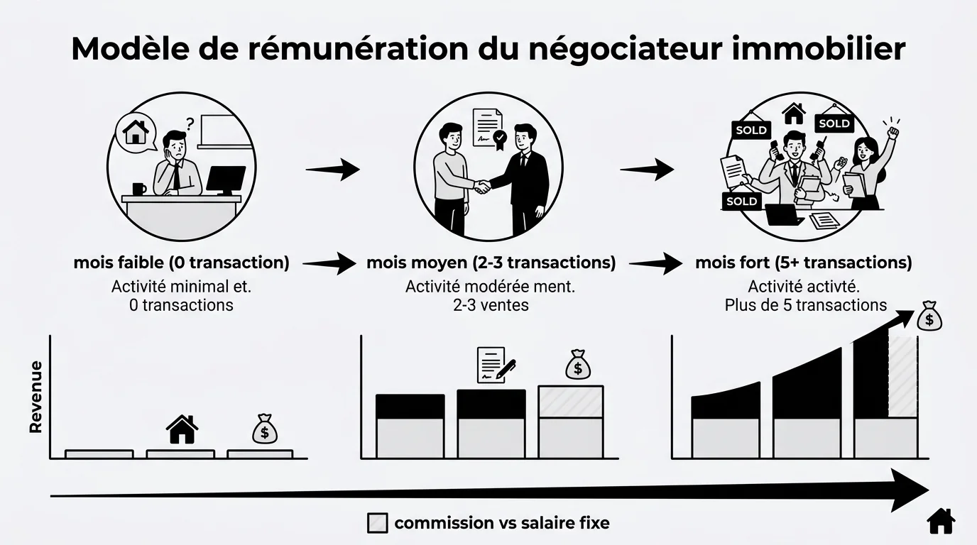 Modèle de rémunération du négociateur immobilier