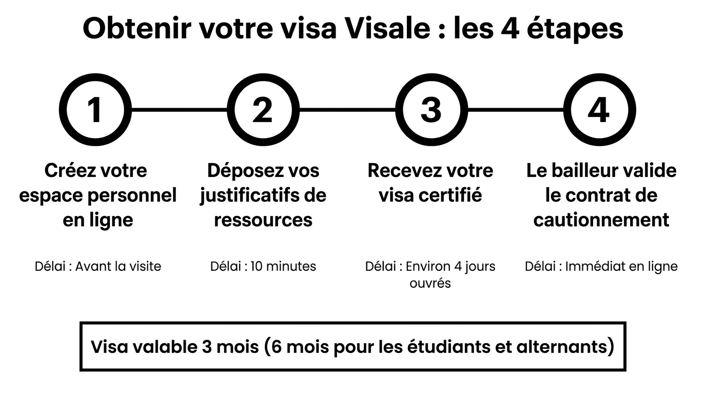 Les 4 étapes pour obtenir votre visa Visale et les délais associés