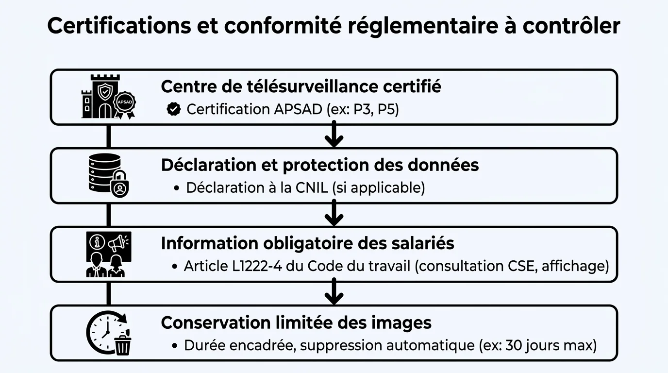 Certifications et conformite reglementaire a controler