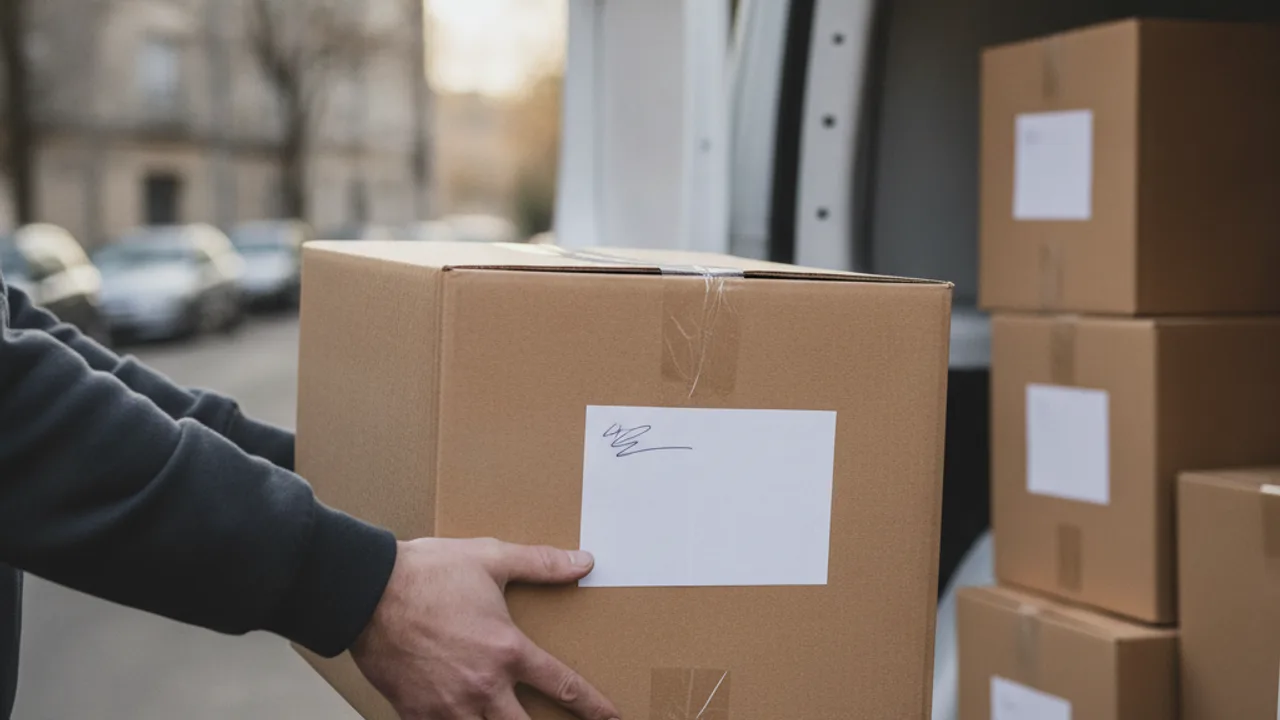 Chargement des cartons pour un déménagement en deux temps