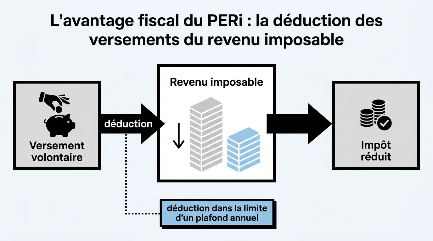 L'avantage fiscal du PERi : la déduction des versements du revenu imposable